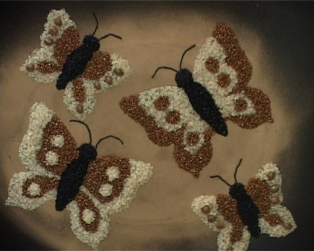 Бабочки из гречки и риса на картинах Биби Тастановой покорили зрителей..