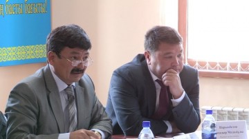 Заместители акима города Бисен Жанбосынов и Бахадыр Нарымбетов