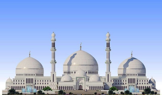 Вот так по проекту будет выглядеть строящаяся мечеть
