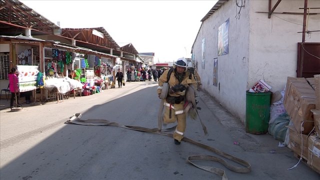 В Шымкенте проходят учения противопожарных служб
