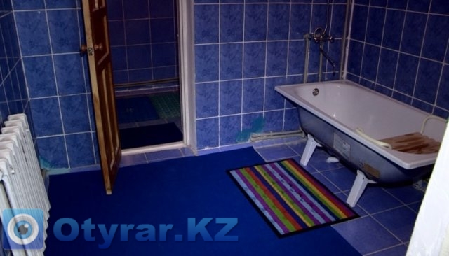 Ванная комната с душем и опорой для инвалидной коляски. 