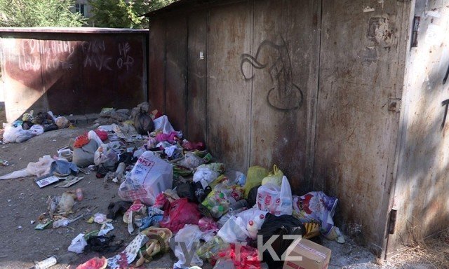 Власти Шымкента нашли способ бороться с теми, кто не доносит мусор до контейнеров