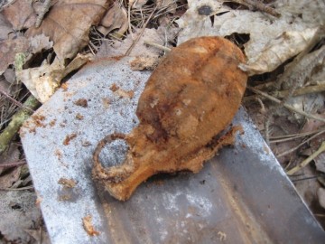 Житель Арыси нашел гранату на обочине дороги. Фото //mopedist.ru