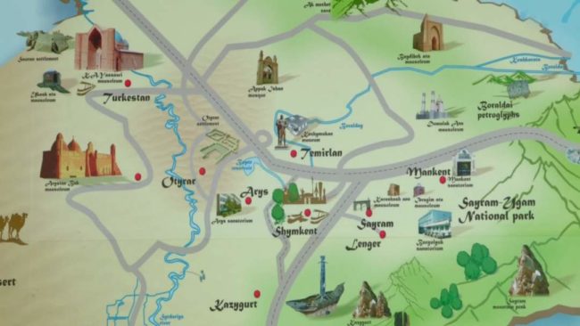 Карта ЮКО для туристов