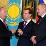 Глава государства Нурсултан Назарбаев принял участие во встрече глав государств Казахстана, Беларуси и России