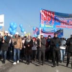 Колонна из двух тысяч студентов прошествовала по Шымкенту