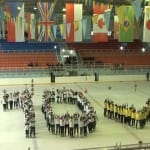 Более 300 шымкентских студентов приняли участие в акции на льду Флеш-моб за здоровый образ жизни