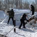 ЧС в Байдибекском районе. Дома, заваленные снегом, откапывают уже четвертые сутки