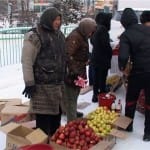 Сельхозярмарка состоялась в Шымкенте. На морозе замерзли и продавцы, и товар