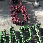 Шымкентские школьники продолжают поздравлять мам и дам с 8 Марта