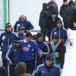 Нападающий ФК «Ордабасы» получил серьезную травму После удара нападающий "Ордабасы" долго не мог прийти в себя. Фото с сайта caspionews.kz