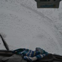 6  Обледеневшие стекла. Дворники приходилось время от времени очищать руками.