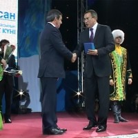 Праздничная конференция состоялась в легкоатлетическом манеже