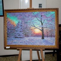 Картина «Зимнее утро», художник Жайсанбаев.