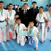 Чемпионы и призеры Южно-Казахстанской области на республиканском первенстве по каратэ кёкушинкай