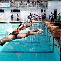 Стар заплыва участников чемпионата РК по акватлону