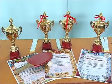 Дипломы, награды и кубки открытого областного турнира ЮКО по настольному теннису
