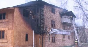 Полностью сгорела 3-этажная мусульманская баня в Шымкенте Пожар в мусульманской бане