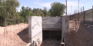 Строительство подземного перехода около дендропарка выполнено на 40% Одна сторона перехода закончена