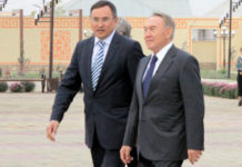 Аким ЮКО Аскар Мырзахметов удостоен Госпремии РК в области искусства Аскар Мырзахметов и Нурсултан Назарбаев в парке Независимости