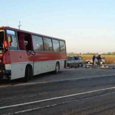 В ЮКО в аварии с участием автобуса погиб 1 человек