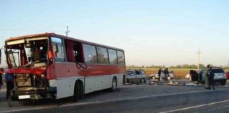 В ЮКО в аварии с участием автобуса погиб 1 человек