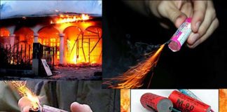 Будьте осторожны при использовании новогодней пиротехники