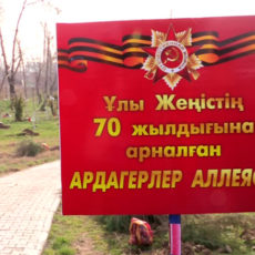 В Шымкенте открыли аллею ветеранов