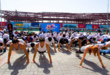 Шымкентская молодежь сделала 70000 отжиманий в честь 70-летия Победы