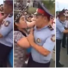В Туркестане задержана нападавшая на полицейских женщина