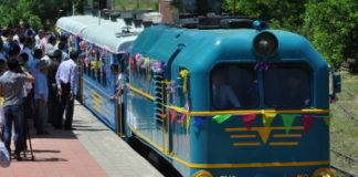 В Шымкенте заработала детская железная дорога Детский поезд. В Шымкенте заработала детская железная дорога