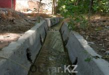 В Шымкенте еще остались арыки, по которым в жару бежит прохладная вода В Шымкенте еще остались арыки, по которым бежит прохладная вода в жаркие дни