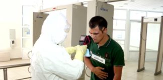 На таможенном посту «Жибек Жолы» учились выявлять лихорадку Эбола