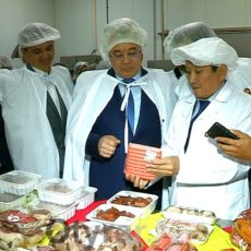 Продукция фабрики «Ордабасы кус» войдет в меню школьных столовых Бейбут Атамкулов ознакомился с работой фабрики и высоко оценил качество выпускаемой продукции