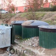 В Шымкенте продолжаются работы по обновлению мусорных площадок