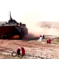 Лучший экипаж БТР и лучшего водителя военного КамАЗа выявляли на полигоне Актас