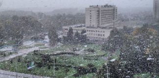 Штормовое предупреждение объявлено по ЮКО Штормовое предупреждение на выходные дни