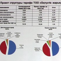 Энергетики подали заявку на увеличение тарифа на электроэнергию в ЮКО