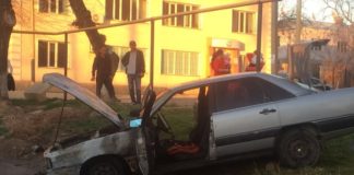 В Шымкенте сгорела машина