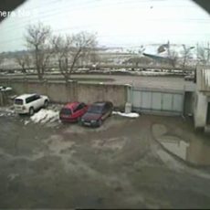 Камеры видеонаблюдения в Шымкенте зафиксировали аварию