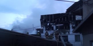 Утром в Шымкенте сгорела мусульманская баня