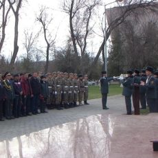 Воины-интернационалисты ЮКО отметили годовщину со дня вывода батальона пограничников-афганцев