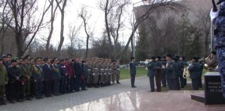 Воины-интернационалисты ЮКО отметили годовщину со дня вывода батальона пограничников-афганцев
