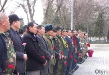 В Шымкенте минутой молчания почтили погибших на таджикско-афганской границе