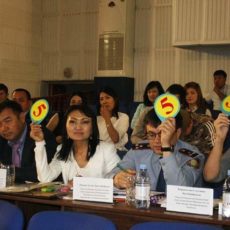Полицейские Енбекшинского ОП УВД Шымкента заняли I место в конкурсе «Парасатты полицей-2016»