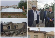 В ЮКО шквальный ветер снес крыши более 300 зданий