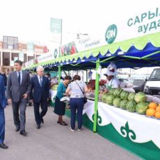 Аким ЮКО Бейбут Атамкулов открыл сельхозярмарку в Астане