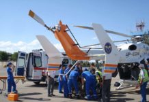 В ЮКО пострадавшего в горах парня в больницу доставили вертолетом