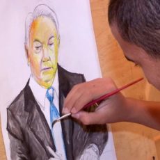 В Шымкенте особые дети рисуют президента
