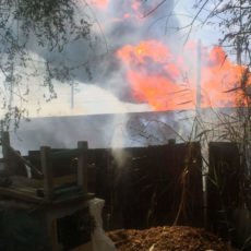 Пожар на Сеченова. Горит цистерна со сжиженным газом